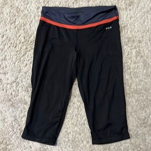 Fila active capris with back zip pocket